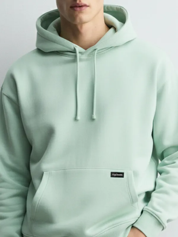 Highlander Men Green Hooded Pullover Sweatshirt