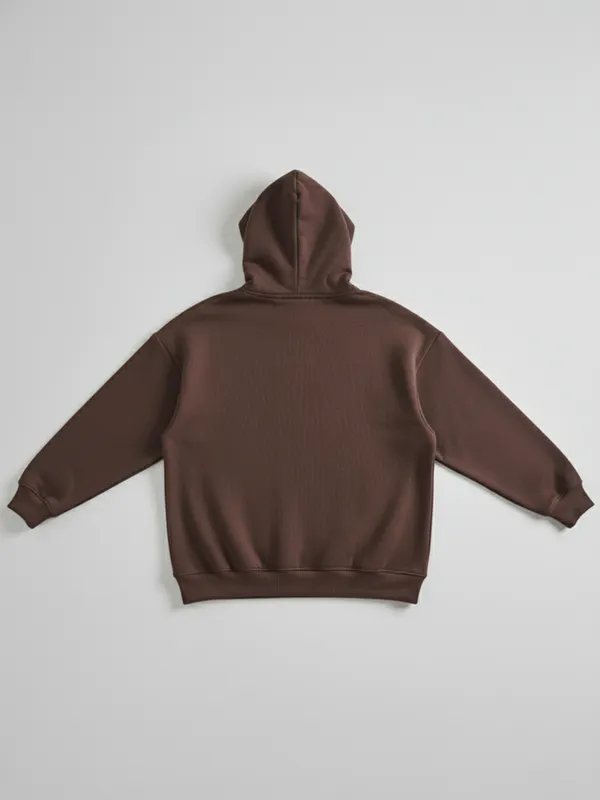 Highlander Men Brown Hooded Pullover Sweatshirt