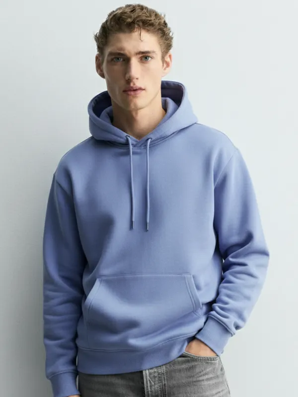 Highlander Men Purple Hooded Pullover Sweatshirt