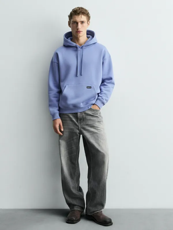 Highlander Men Purple Hooded Pullover Sweatshirt