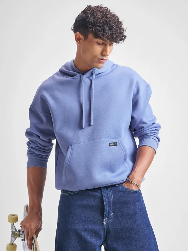 Highlander Men Purple Hooded Pullover Sweatshirt