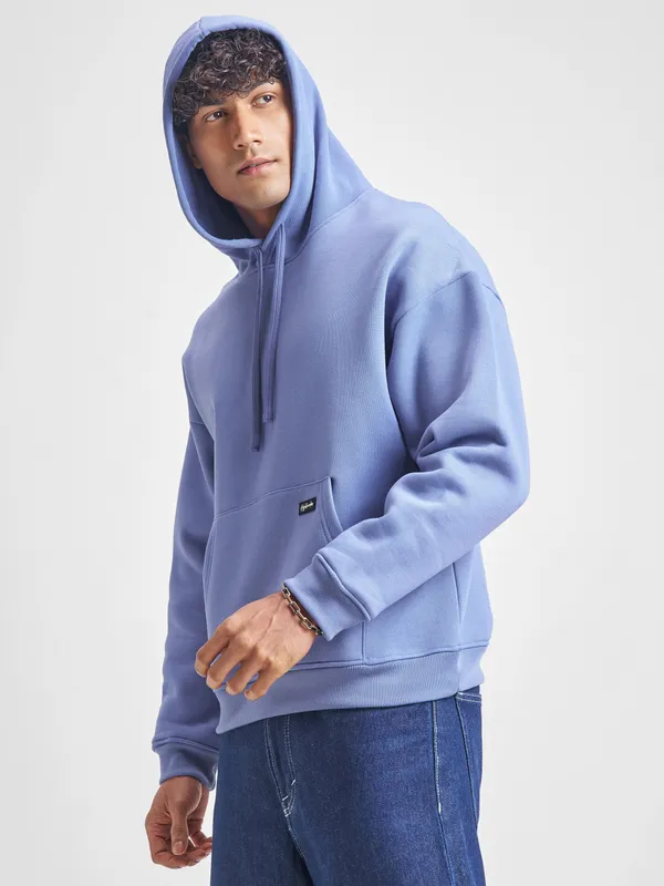 Highlander Men Purple Hooded Pullover Sweatshirt