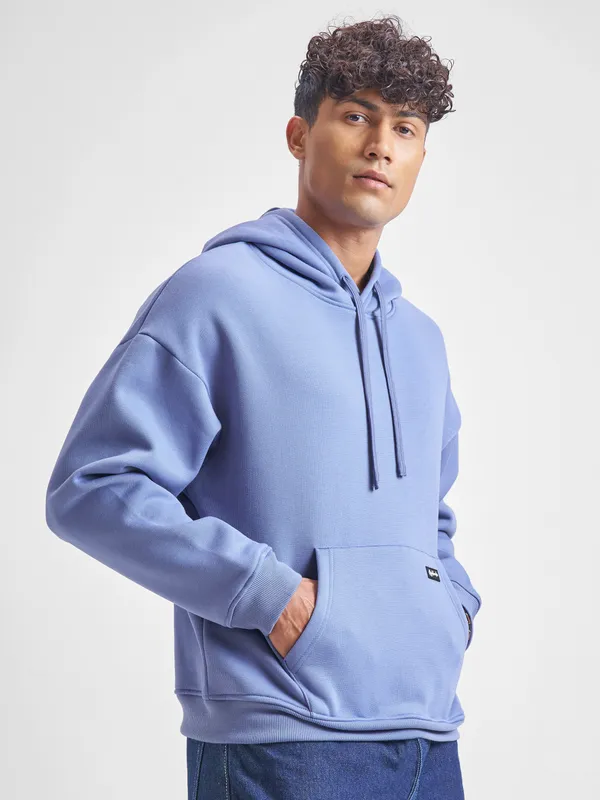 Highlander Men Purple Hooded Pullover Sweatshirt