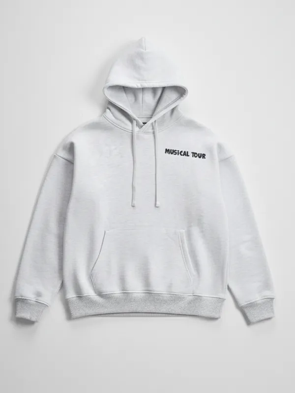 Highlander Men White Hooded Pullover Sweatshirt