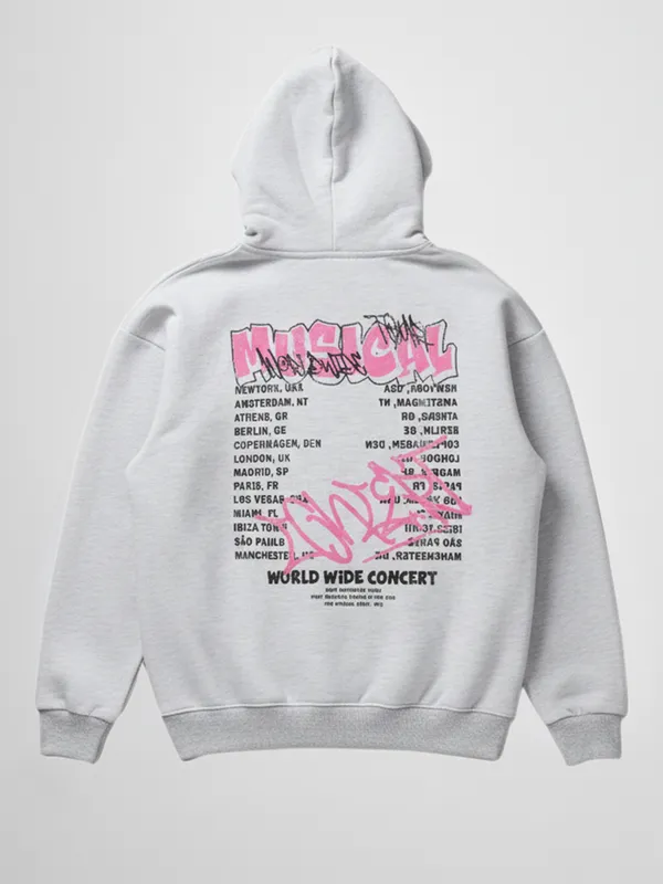 Highlander Men White Hooded Pullover Sweatshirt