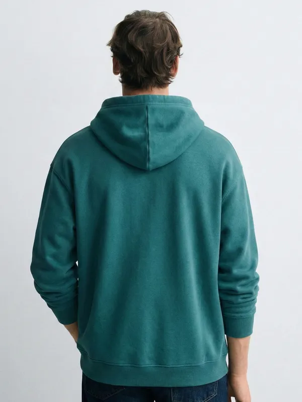 Highlander Men Teal Hooded Pullover Sweatshirt