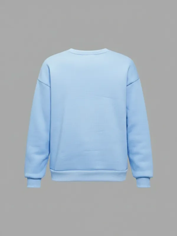 Highlander Men Blue Round Neck Pullover Sweatshirt