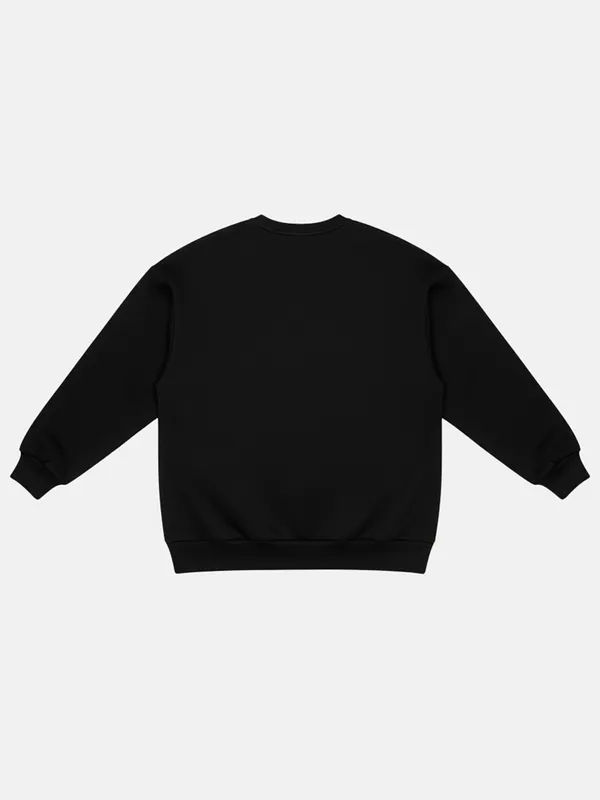 Highlander Men Black Round Neck Pullover Sweatshirt