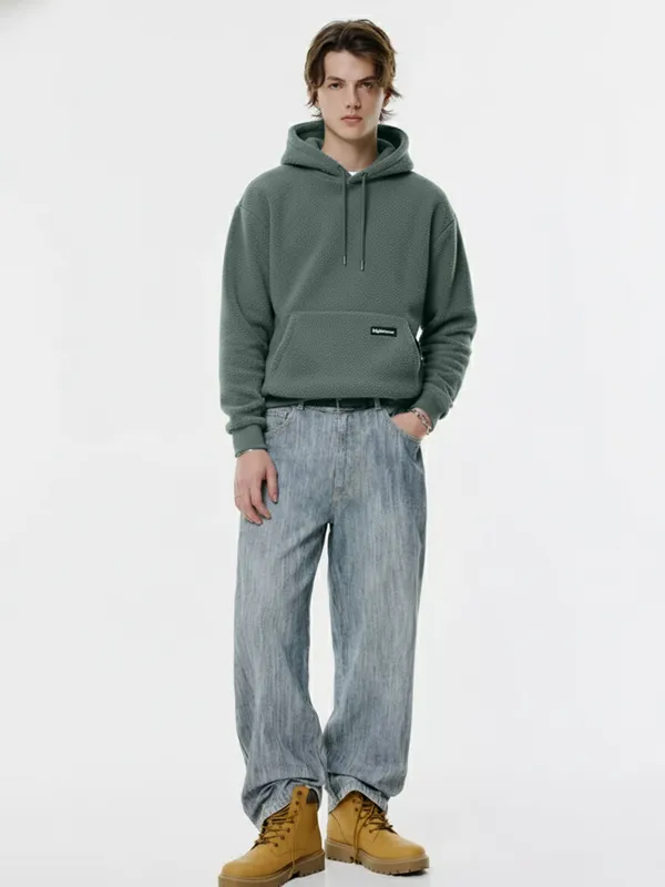 Highlander Men Green Hooded Pullover Sweatshirt