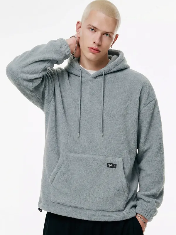 Highlander Men Grey Hooded Pullover Sweatshirt