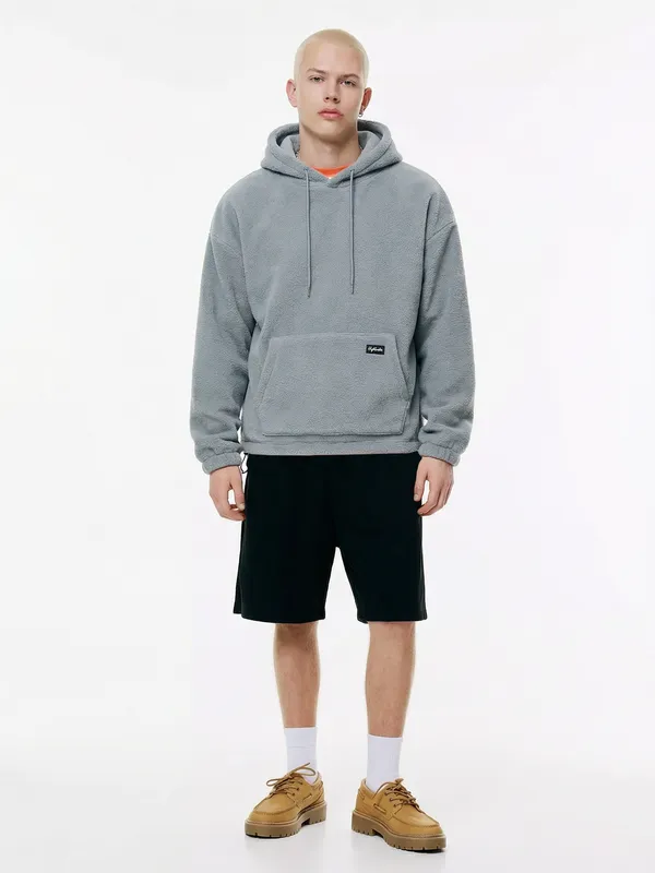 Highlander Men Grey Hooded Pullover Sweatshirt