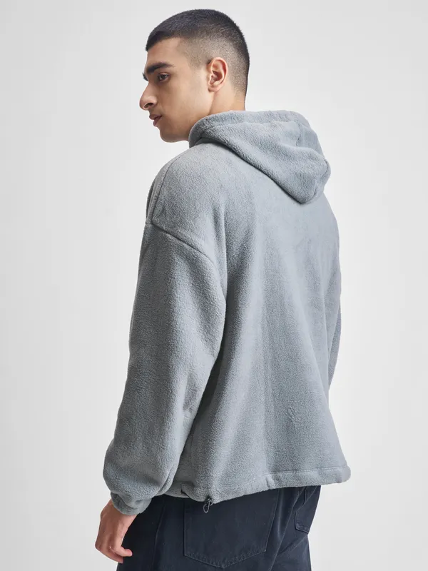 Highlander Men Grey Hooded Pullover Sweatshirt