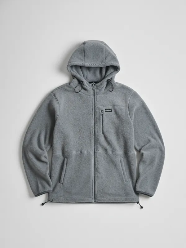 Highlander Men Grey Hooded Front-Open Sweatshirt