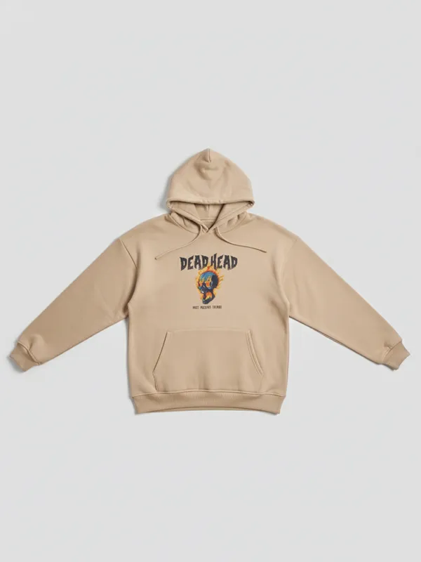 Highlander Men Brown Hooded Pullover Sweatshirt