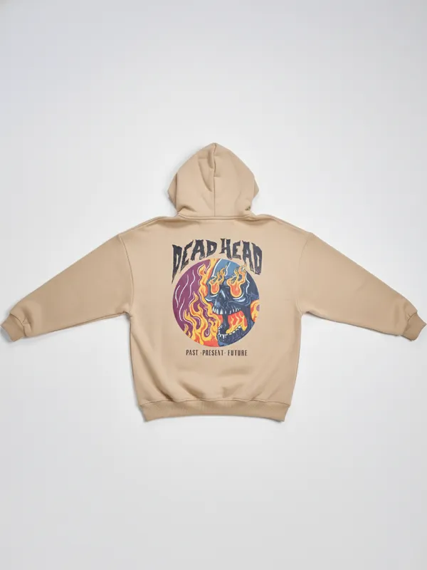 Highlander Men Brown Hooded Pullover Sweatshirt