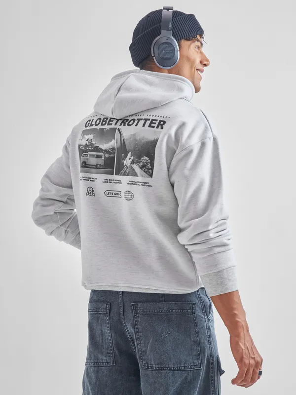 Buy Highlander Grey Hooded Pullover Sweatshirt Online HLSS001050