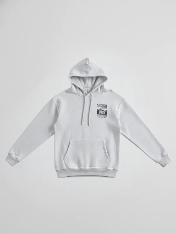 Highlander Men Grey Hooded Pullover Sweatshirt