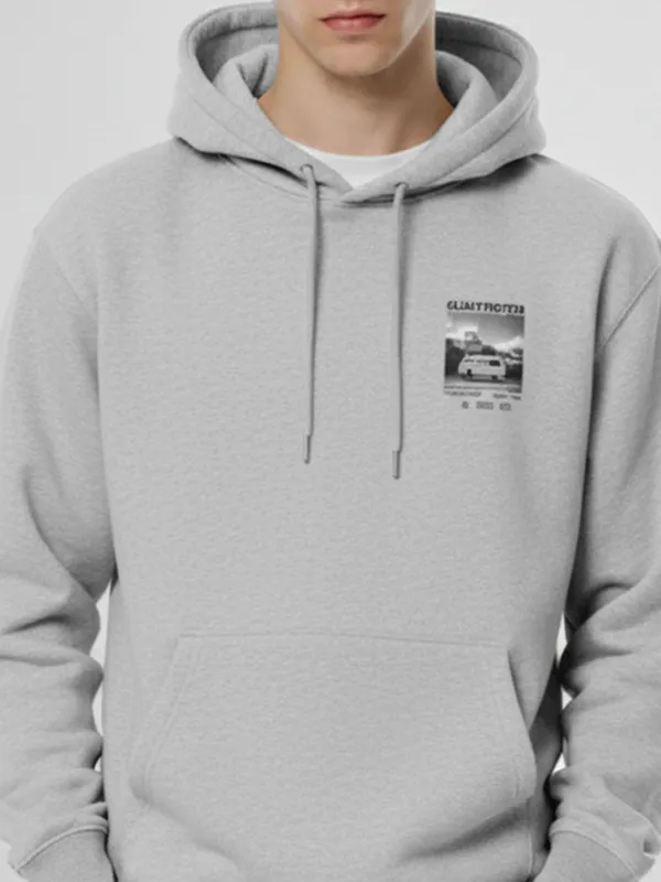 Highlander Men Grey Hooded Pullover Sweatshirt