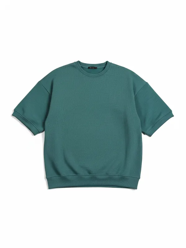 Highlander Men Teal Round Neck Pullover Sweatshirt