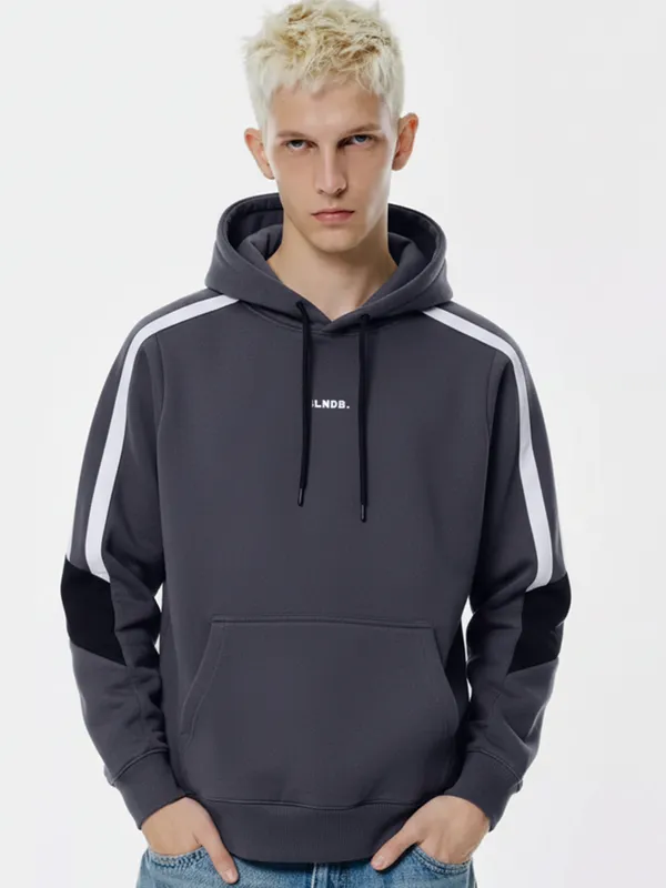 Highlander Men Blue Hooded Pullover Sweatshirt