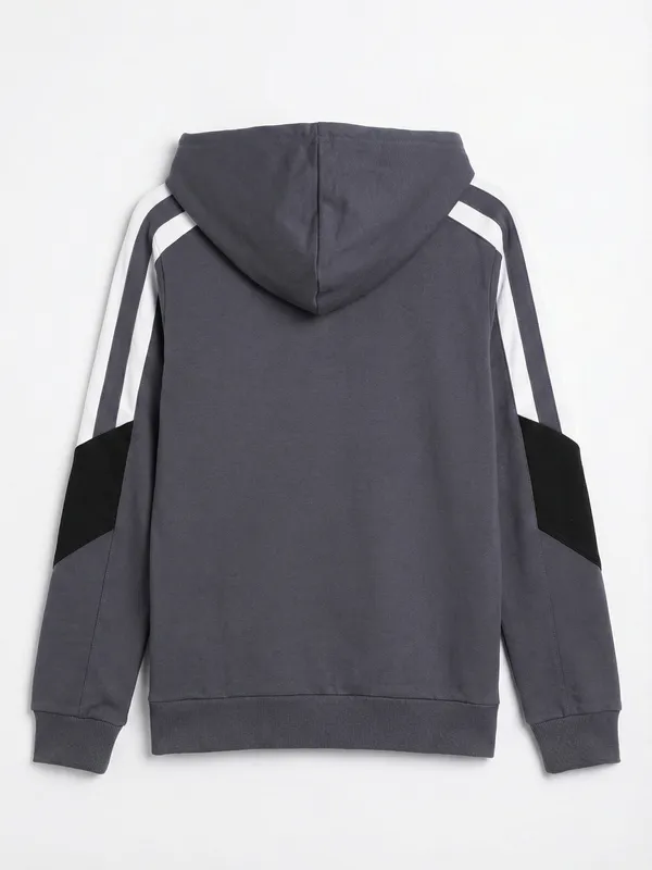 Highlander Men Blue Hooded Pullover Sweatshirt