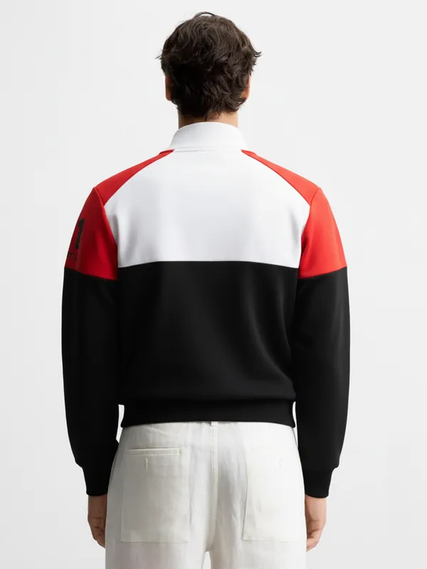 Highlander Men Multi High Neck Front-Open Sweatshirt