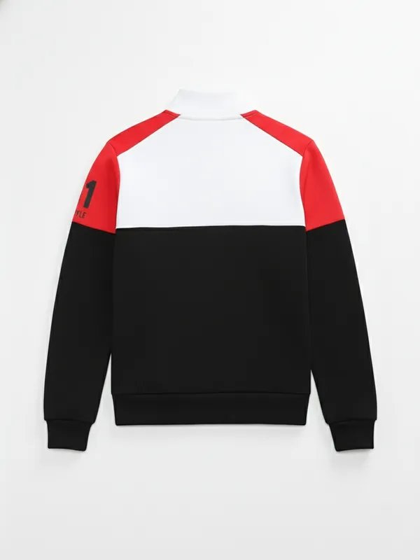 Highlander Men Multi High Neck Front-Open Sweatshirt