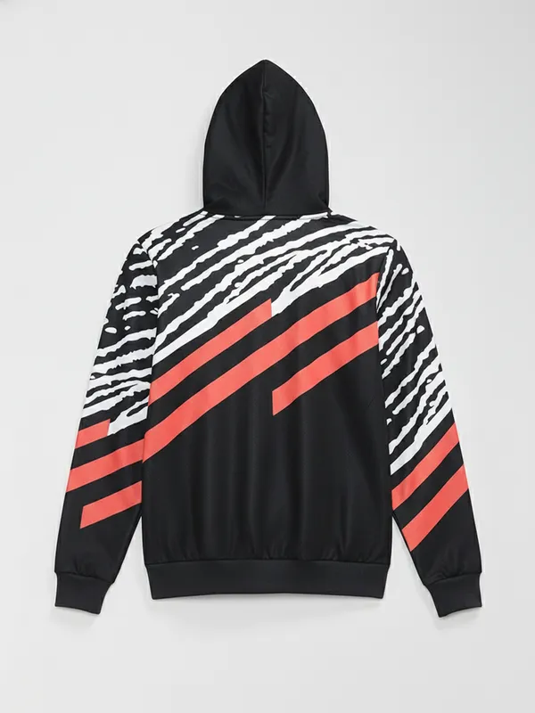 Highlander Men Black Hooded Pullover Sweatshirt