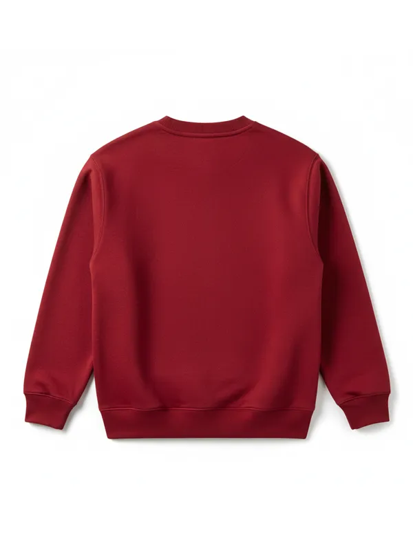 Highlander Men Maroon Round Neck Pullover Sweatshirt