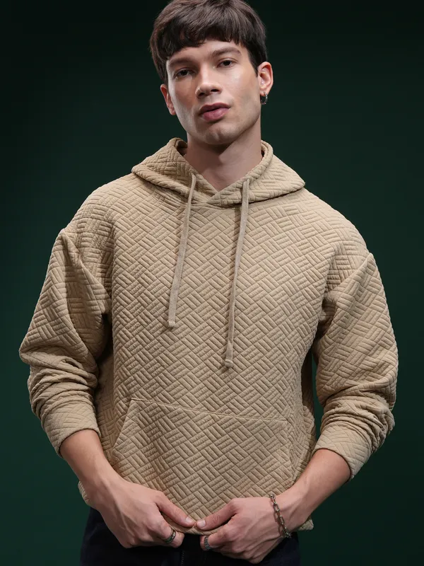 Highlander Men Brown Hood Sweatshirt