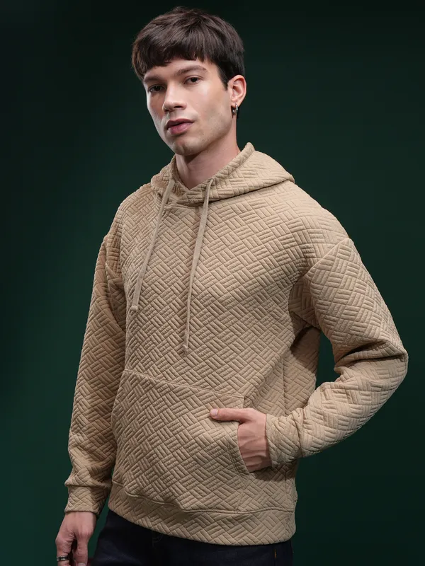 Highlander Men Brown Hood Sweatshirt