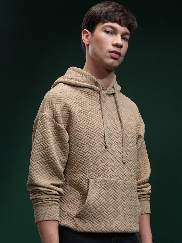 Highlander Men Brown Hood Sweatshirt