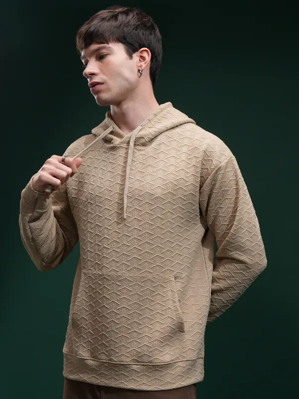 Highlander Men Brown Hood Sweatshirt