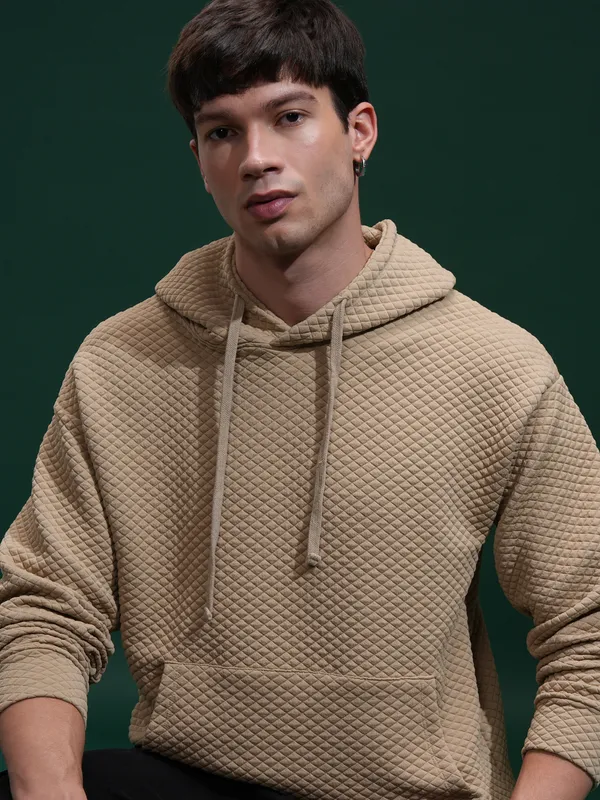 Highlander Men Brown Hood Sweatshirt