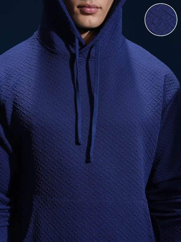 Men Self Design Sweatshirt