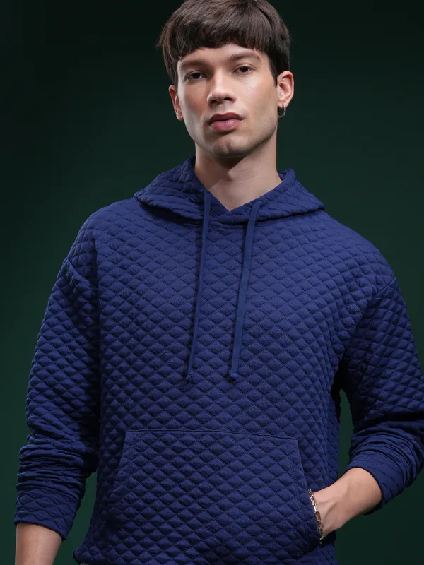 Highlander Men Blue Hood Sweatshirt