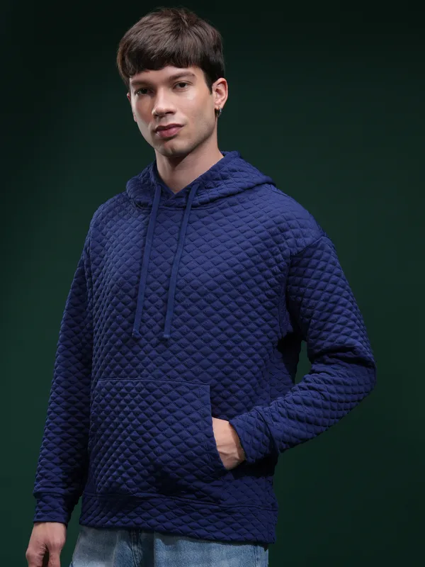 Highlander Men Blue Hood Sweatshirt