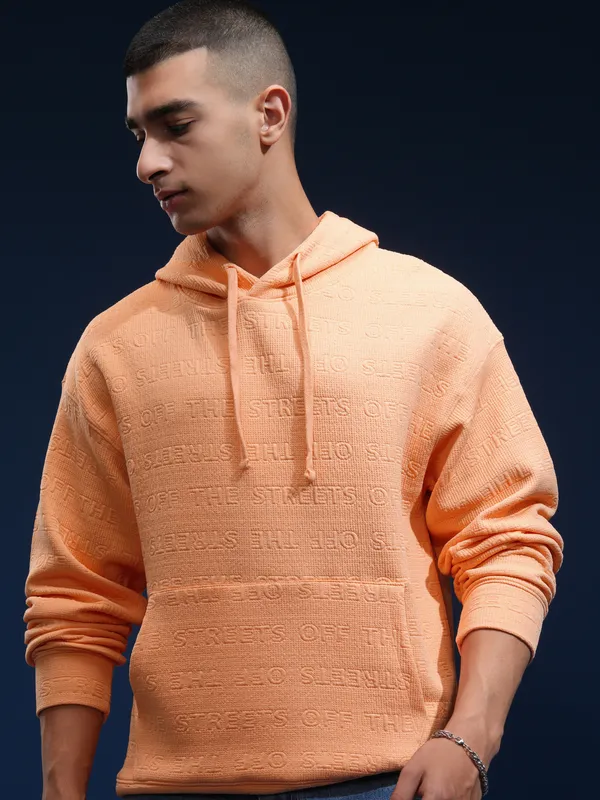 Highlander Men Peach Hoodie Sweatshirt