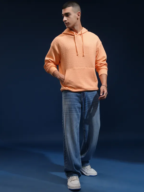 Highlander Men Peach Hoodie Sweatshirt