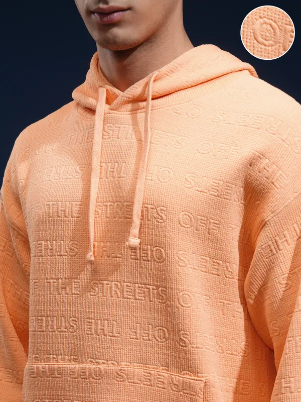 Highlander Men Peach Hoodie Sweatshirt