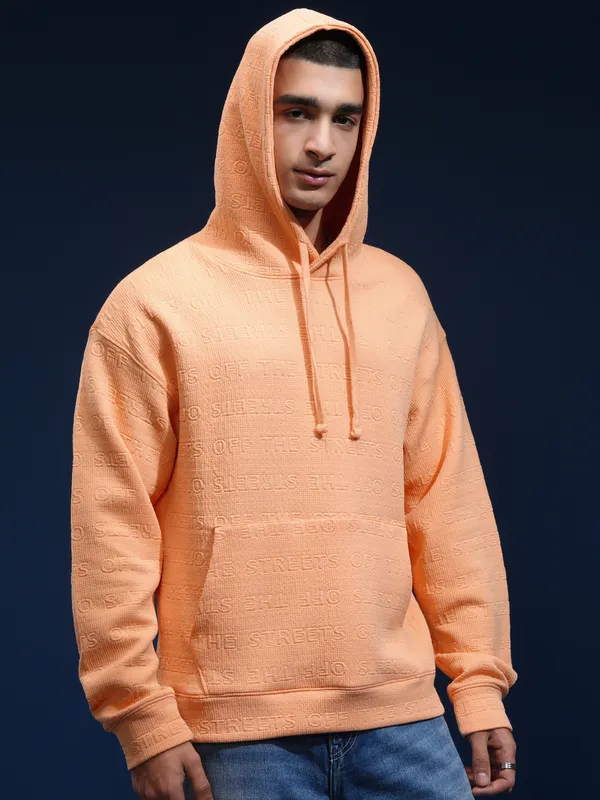 Highlander Men Peach Hoodie Sweatshirt