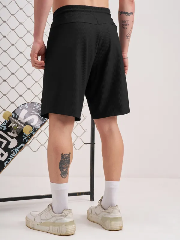 Highlander Men Black Regular Fit Shorts