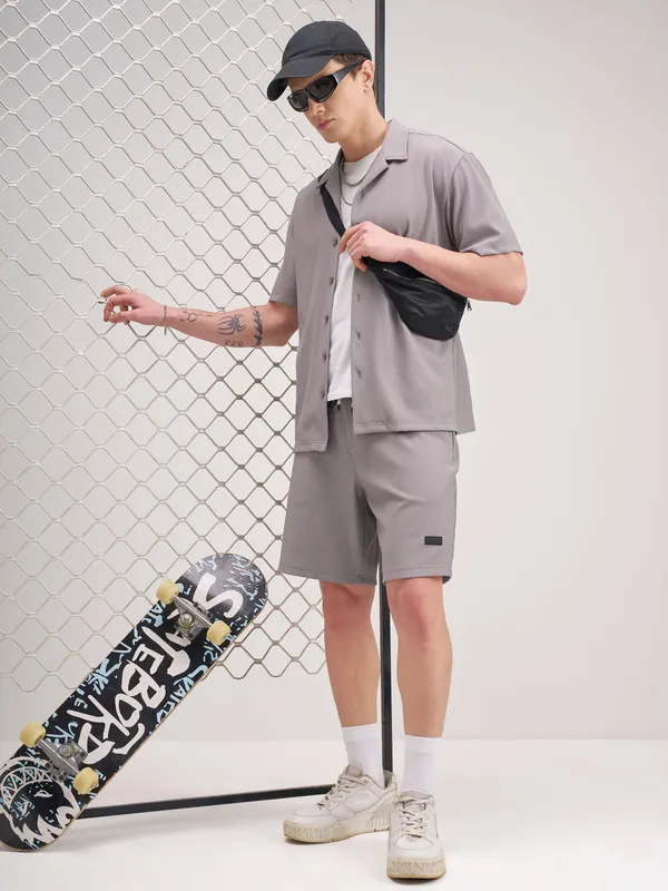 Highlander Men Grey Regular Fit Shorts