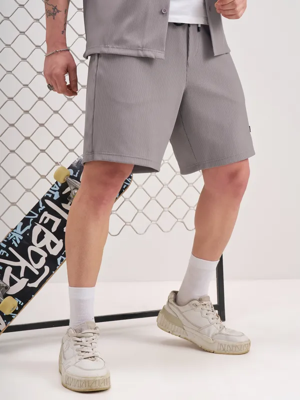 Highlander Men Grey Regular Fit Shorts