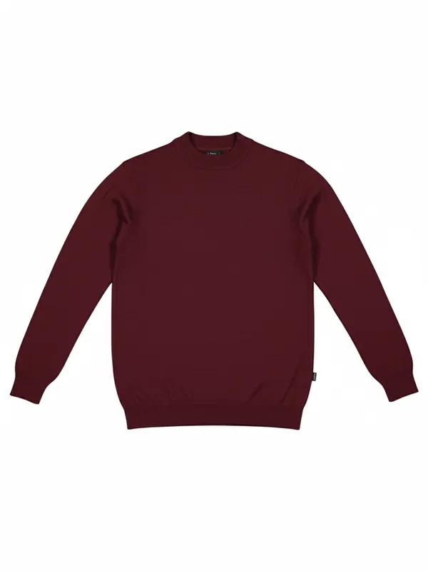 Highlander Men Red Round Neck Pullover Sweater