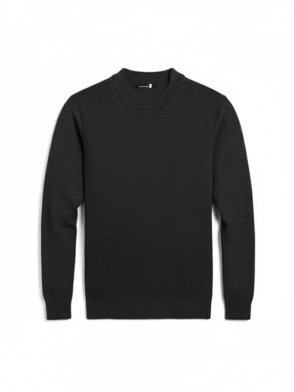 Highlander Men Grey Round Neck Pullover Sweater