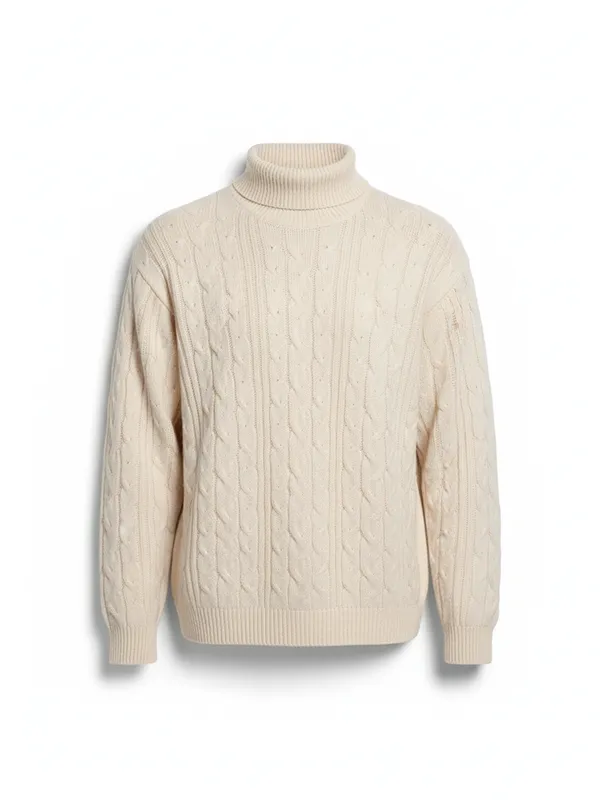 Men Self Design Sweater