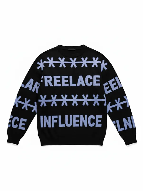 Highlander Men Black Round Neck Pullover Sweater