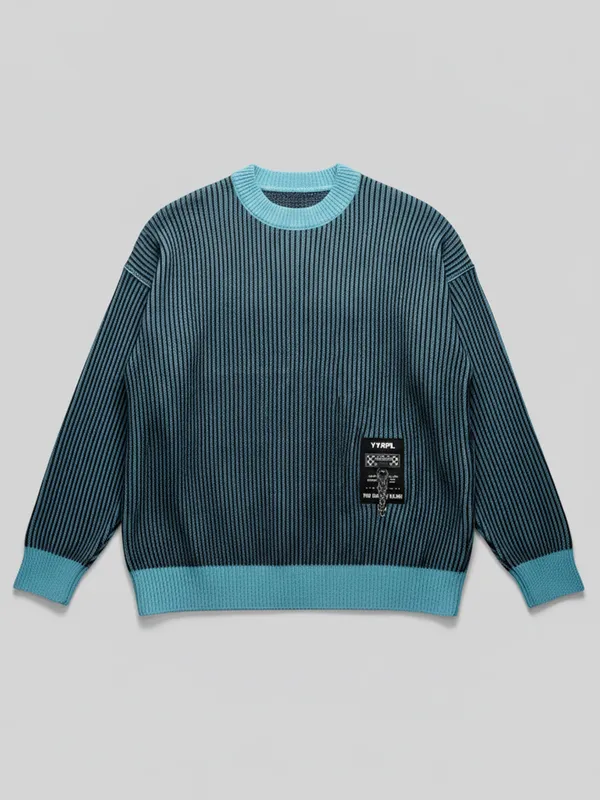 Highlander Men Charcoal Round Neck Pullover Sweater