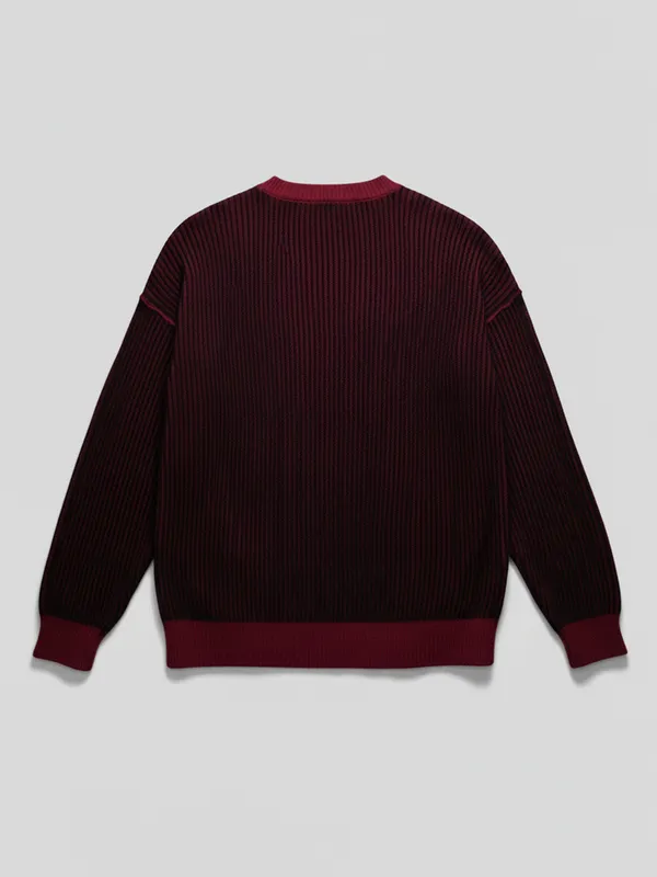 Highlander Men Black Round Neck Pullover Sweater